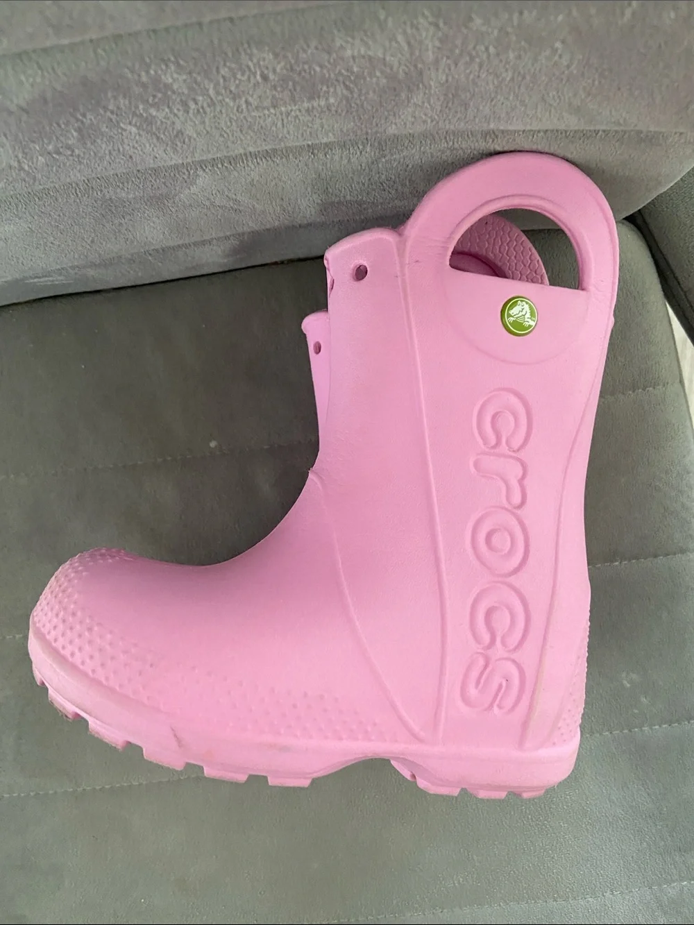 Crocs Kids' Classic Handle Rain Boots - Pink
